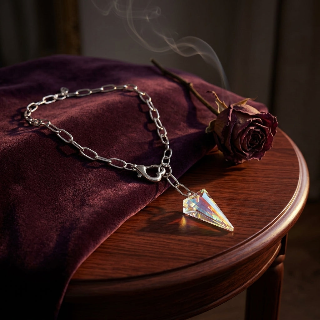 Crystal and Heart Necklace