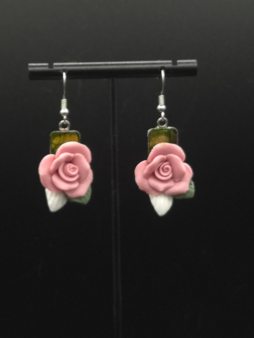 Silver Rose Stud Earrings For Women Floral Jewelry Gift Elegant Everyday Accessory