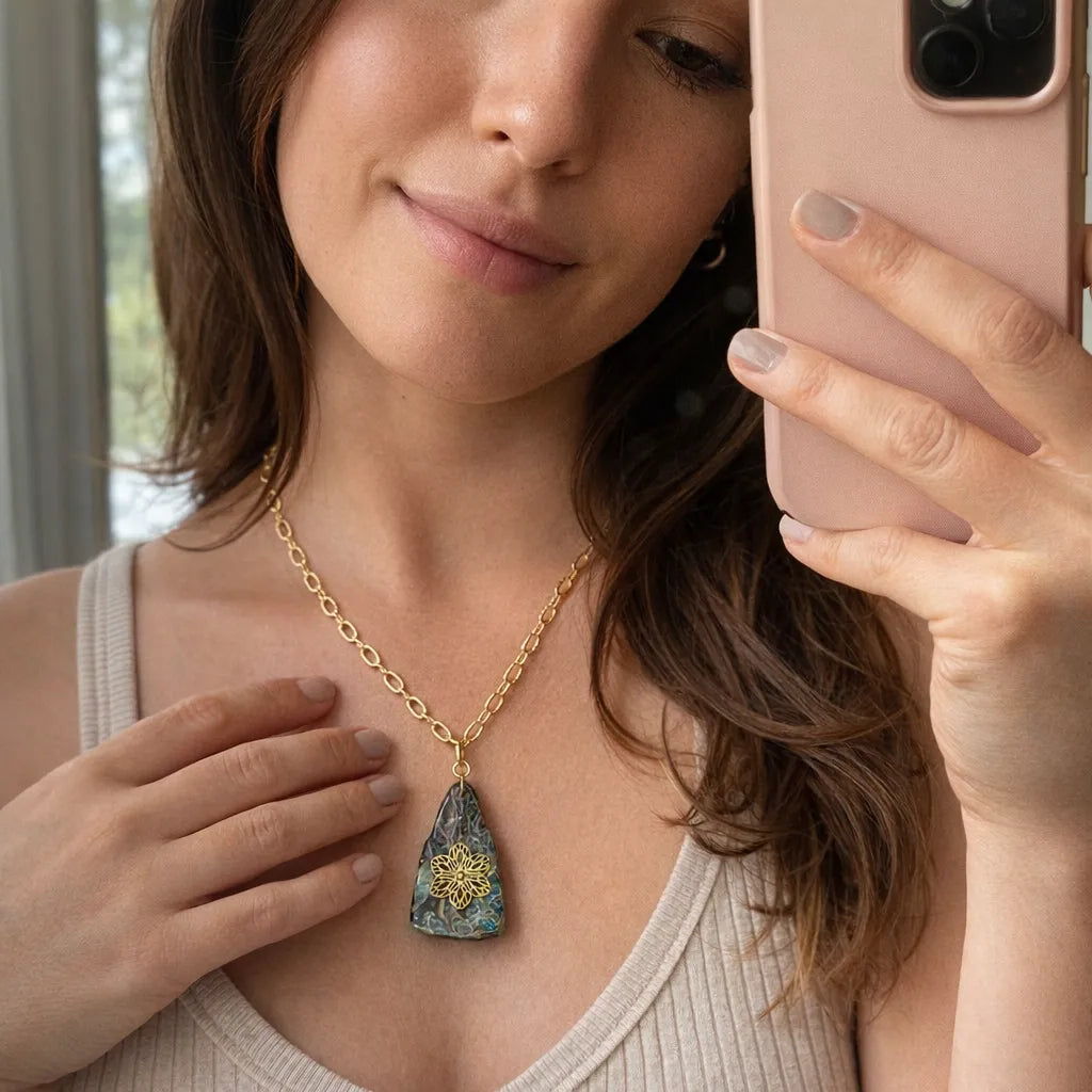 Filagree Flower Necklace