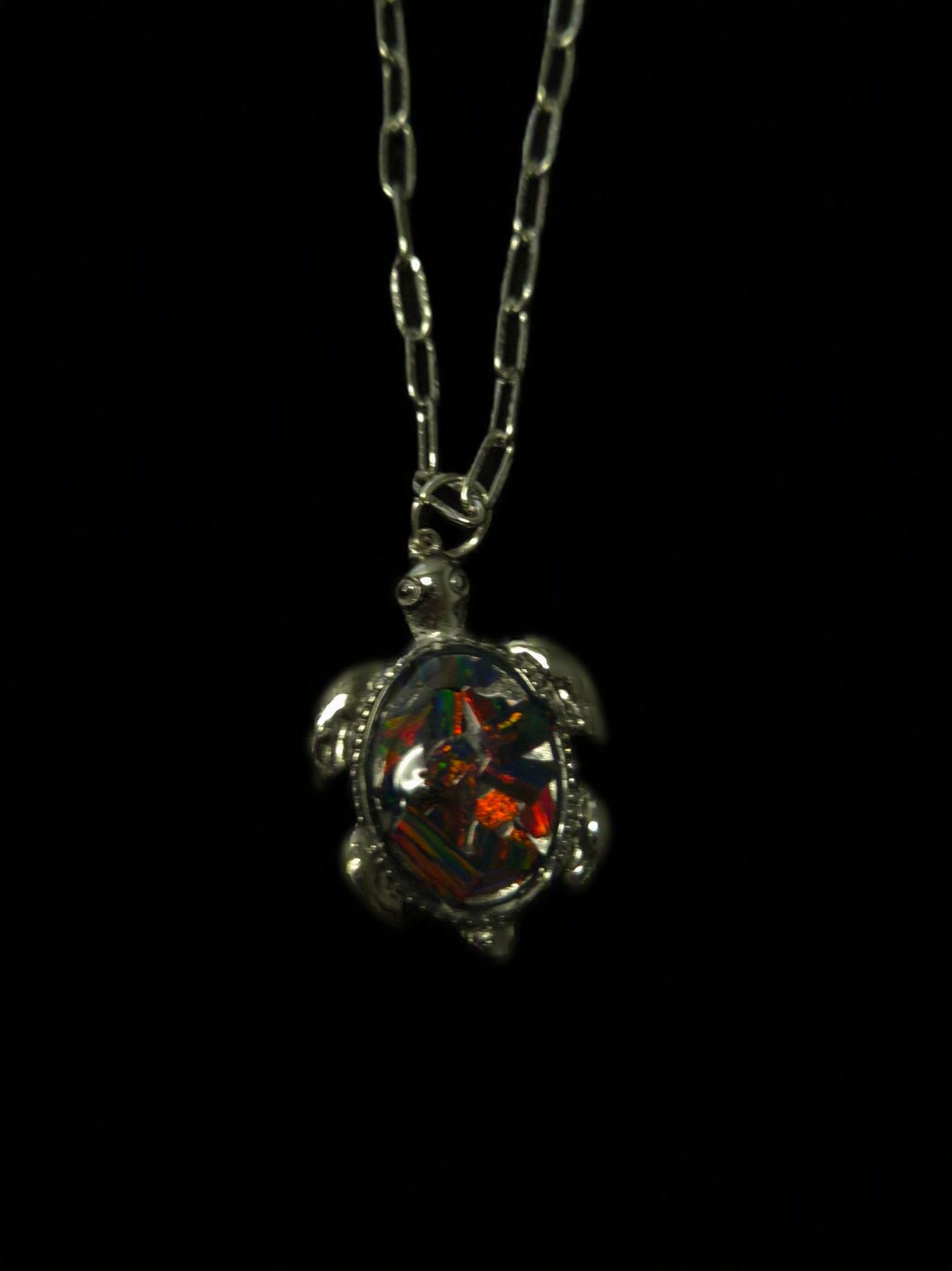 Turtle Opal Pendant Necklace Ocean Theme Jewelry Gift For Her Elegant Nautical Style Charm