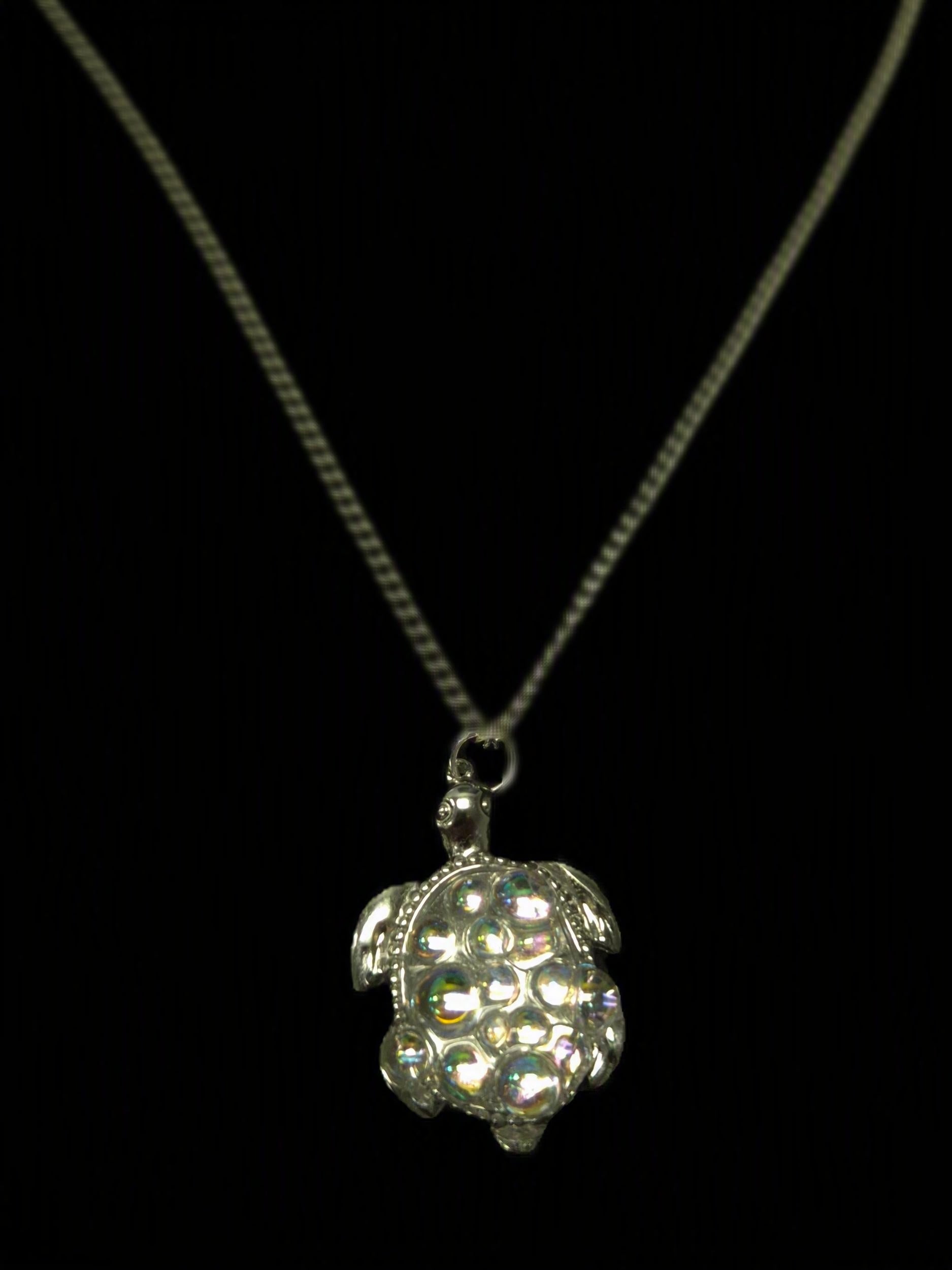 Bubble Turtle Necklace Ocean Charm Pendant For Women Gift Idea