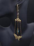 Butterfly and Crystal Earrings
