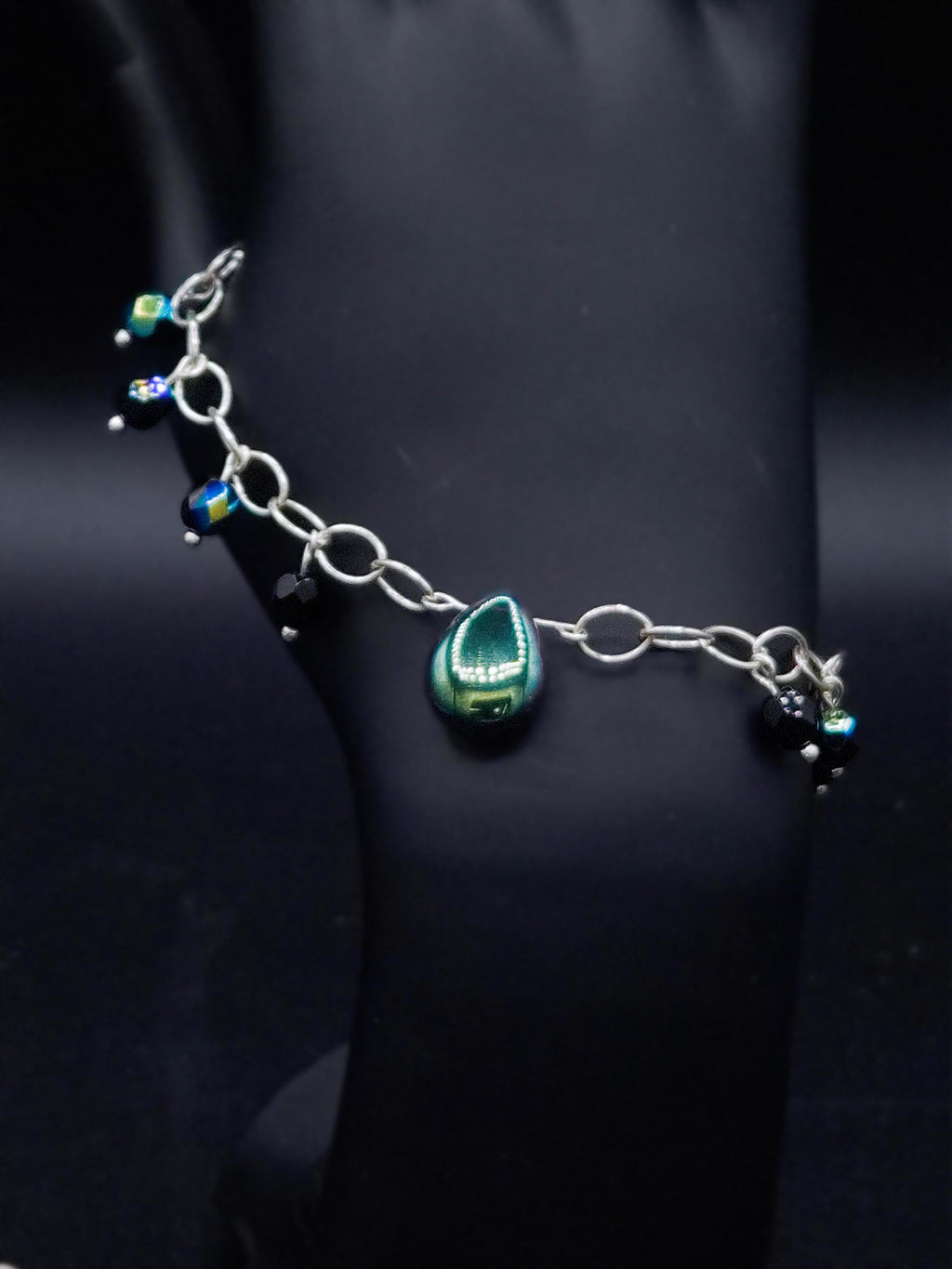 Teardrop Crystal Bracelet For Women Adjustable Sterling Silver