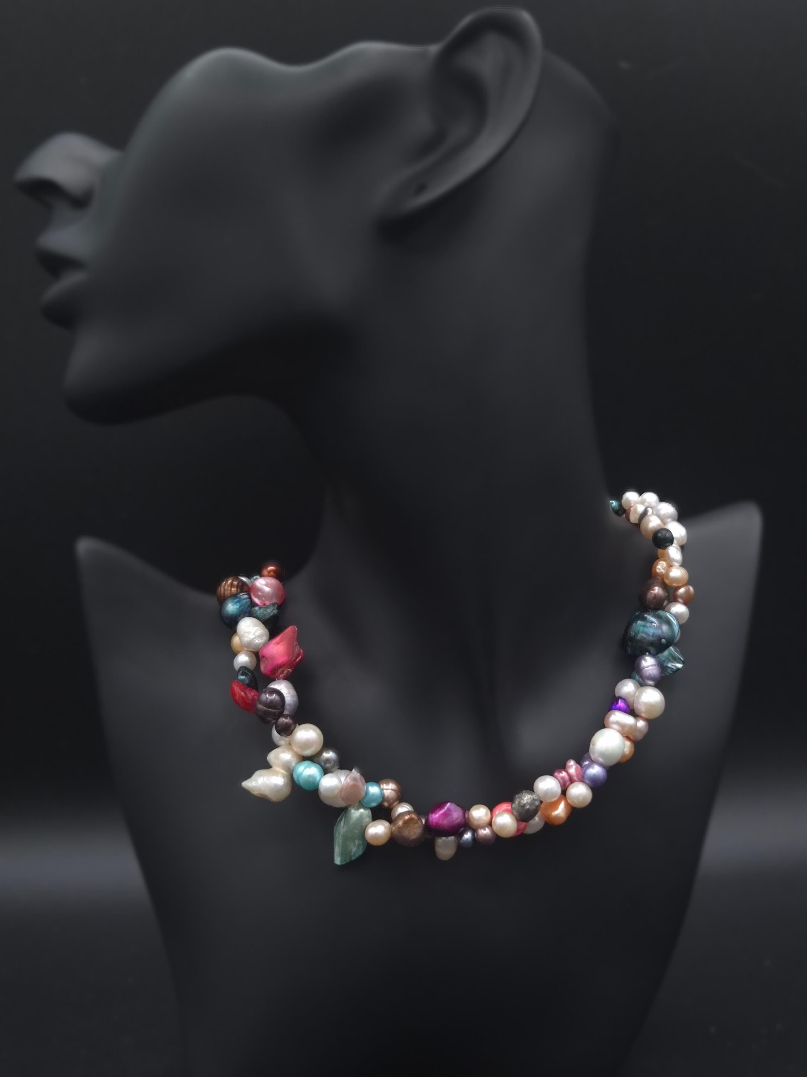 Elegant Twisted Pearl Necklace With Freshwater Pearls