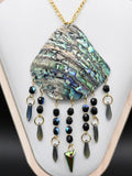 Abalone Shield Shell Inlay Necklace Jewelry Oceanic Finish