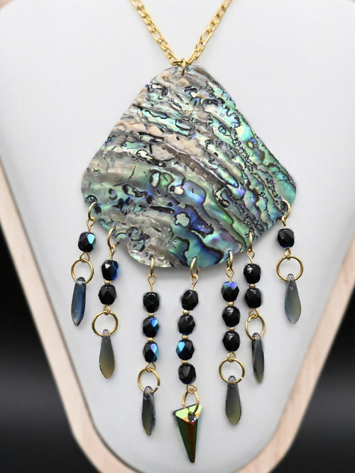 Abalone Shield Shell Inlay Necklace Jewelry Oceanic Finish