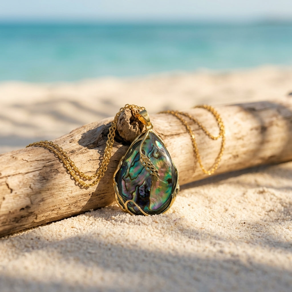 Pendant Necklace — Beachside Lifestyle | Generated by Modelize