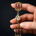 Gold Opal Sapphire Watch Luxury Timepiece For Elegant Style