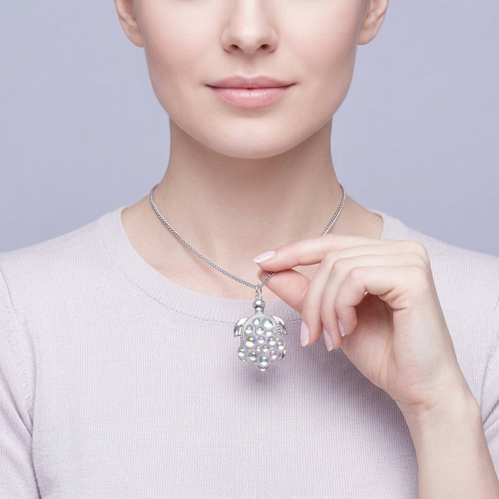 Bubble Turtle Necklace Ocean Charm Pendant For Women Gift Idea