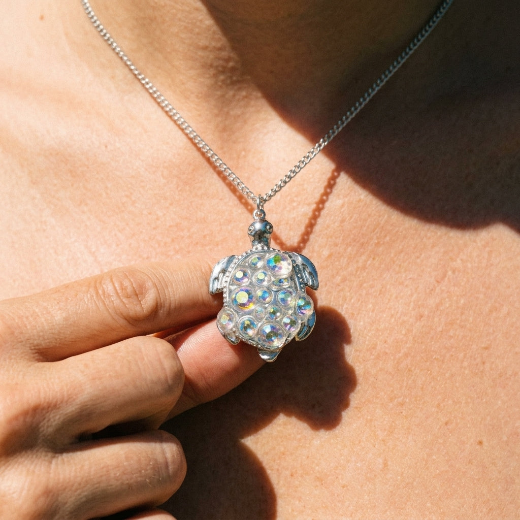 Bubble Turtle Necklace Ocean Charm Pendant For Women Gift Idea